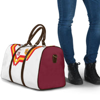 Custom Spain National Football Travel Bag Geometric Flag Stripe Pattern Retro Graphic Concept
