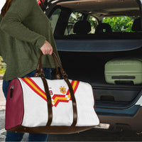 Custom Spain National Football Travel Bag Geometric Flag Stripe Pattern Retro Graphic Concept