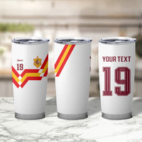 Custom Spain National Football Tumbler Cup Geometric Flag Stripe Pattern Retro Graphic Concept
