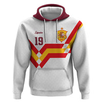 Custom Spain National Football Zip Hoodie Geometric Flag Stripe Pattern Retro Graphic Concept