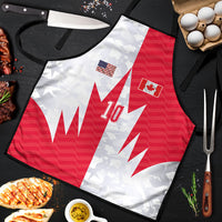 Custom USA and Canada National Football Apron Maple Leaf Geometric and American Stripes