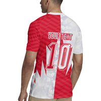 Custom USA and Canada National Football Rugby Jersey Maple Leaf Geometric and American Stripes