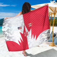 Custom USA and Canada National Football Sarong Maple Leaf Geometric and American Stripes