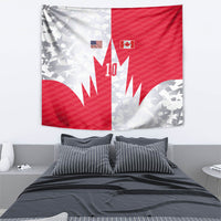 Custom USA and Canada National Football Tapestry Maple Leaf Geometric and American Stripes