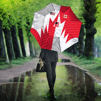 Custom USA and Canada National Football Umbrella Maple Leaf Geometric and American Stripes