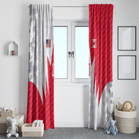 Custom USA and Canada National Football Window Curtain Maple Leaf Geometric and American Stripes