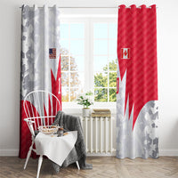 Custom USA and Canada National Football Window Curtain Maple Leaf Geometric and American Stripes