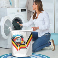 Germany National Football Laundry Basket Deutschland Eagle Watercolor Splash Geometric Flag Stripe Pattern Art