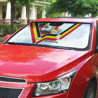 Germany National Football Auto Sun Shade Deutschland Eagle Watercolor Splash Geometric Flag Stripe Pattern Art
