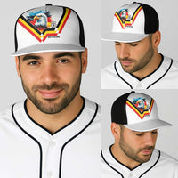 Germany National Football Baseball Net Cap Deutschland Eagle Watercolor Splash Geometric Flag Stripe Pattern Art