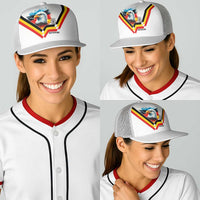 Germany National Football Baseball Net Cap Deutschland Eagle Watercolor Splash Geometric Flag Stripe Pattern Art