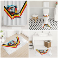 Germany National Football Bathroom Set Deutschland Eagle Watercolor Splash Geometric Flag Stripe Pattern Art