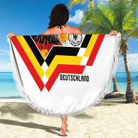 Germany National Football Beach Blanket Deutschland Eagle Watercolor Splash Geometric Flag Stripe Pattern Art