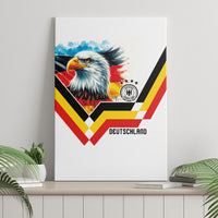 Germany National Football Canvas Wall Art Deutschland Eagle Watercolor Splash Geometric Flag Stripe Pattern Art
