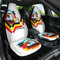 Germany National Football Car Seat Cover Deutschland Eagle Watercolor Splash Geometric Flag Stripe Pattern Art