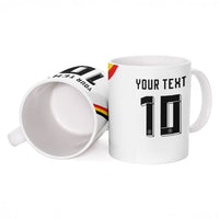 Custom Germany National Football Ceramic Mug Deutschland Eagle Watercolor Splash Geometric Flag Stripe Pattern Art