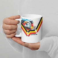 Custom Germany National Football Ceramic Mug Deutschland Eagle Watercolor Splash Geometric Flag Stripe Pattern Art