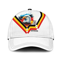 Germany National Football Classic Cap Deutschland Eagle Watercolor Splash Geometric Flag Stripe Pattern Art