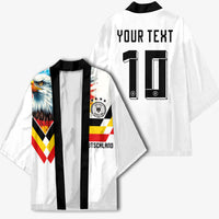 Custom Germany National Football Kimono Deutschland Eagle Watercolor Splash Geometric Flag Stripe Pattern Art