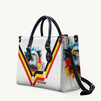Germany National Football Leather Bag Deutschland Eagle Watercolor Splash Geometric Flag Stripe Pattern Art