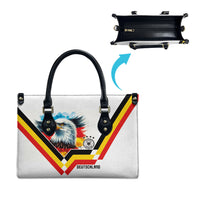 Germany National Football Leather Bag Deutschland Eagle Watercolor Splash Geometric Flag Stripe Pattern Art