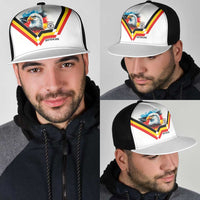 Germany National Football Mesh Trucker Cap Deutschland Eagle Watercolor Splash Geometric Flag Stripe Pattern Art