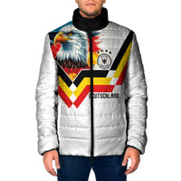 Custom Germany National Football Padded Jacket Deutschland Eagle Watercolor Splash Geometric Flag Stripe Pattern Art