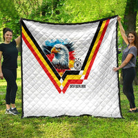Germany National Football Quilt Deutschland Eagle Watercolor Splash Geometric Flag Stripe Pattern Art