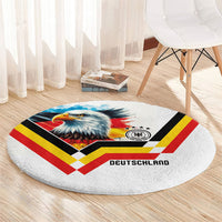 Germany National Football Round Carpet Deutschland Eagle Watercolor Splash Geometric Flag Stripe Pattern Art