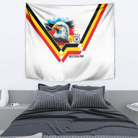 Germany National Football Tapestry Deutschland Eagle Watercolor Splash Geometric Flag Stripe Pattern Art
