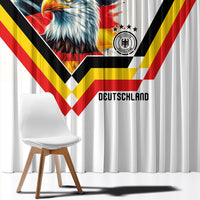 Germany National Football Window Curtain Deutschland Eagle Watercolor Splash Geometric Flag Stripe Pattern Art