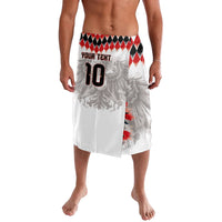 Custom Austria National Football Lavalava Argyle Diamond Pattern with Eagle Watercolor Paint Splash Graphic Art