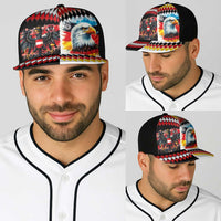 Austria and Germany National Football Baseball Net Cap Split Half Diamond Argyle with Eagles Watercolor Paint Splash Art