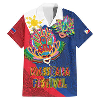 Philippines MassKara Family Matching Mermaid Dress and Hawaiian Shirt Filipino Carnival Mask and Polynesian Pattern - Wonder Print Shop