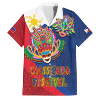 Philippines MassKara Family Matching Puletasi and Hawaiian Shirt Filipino Carnival Mask and Polynesian Pattern - Wonder Print Shop