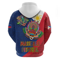 Philippines MassKara Hoodie Filipino Carnival Mask and Polynesian Pattern - Wonder Print Shop
