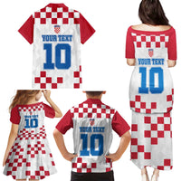 Custom Croatia Football 2024 Go Champion Family Matching Puletasi and Hawaiian Shirt - Wonder Print Shop