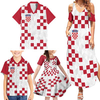 Custom Croatia Football 2024 Go Champion Family Matching Summer Maxi Dress and Hawaiian Shirt - Wonder Print Shop