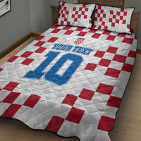 Custom Croatia Football 2024 Go Champion Quilt Bed Set - Wonder Print Shop