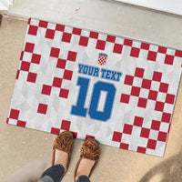 Custom Croatia Football 2024 Go Champion Rubber Doormat - Wonder Print Shop