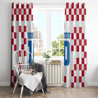 Custom Croatia Football 2024 Go Champion Window Curtain - Wonder Print Shop
