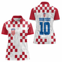 Custom Croatia Football 2024 Go Champion Women Polo Shirt - Wonder Print Shop