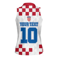 Custom Croatia Football 2024 Go Champion Women Sleeveless Polo Shirt - Wonder Print Shop