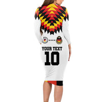 Custom Germany Football 2024 Go Champion Long Sleeve Bodycon Dress Design 90s Style Home Color - Wonder Print Shop