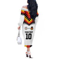 Custom Germany Football 2024 Go Champion Off The Shoulder Long Sleeve Dress Design 90s Style Home Color - Wonder Print Shop