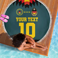 Custom Germany Football 2024 Go Champion Beach Blanket Design 90s Style Away Color - Wonder Print Shop