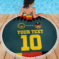 Custom Germany Football 2024 Go Champion Beach Blanket Design 90s Style Away Color - Wonder Print Shop