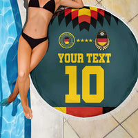 Custom Germany Football 2024 Go Champion Beach Blanket Design 90s Style Away Color - Wonder Print Shop