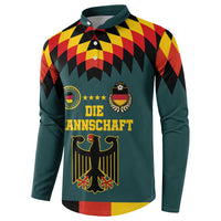 Custom Germany Football 2024 Go Champion Button Sweatshirt Design 90s Style Away Color - Wonder Print Shop