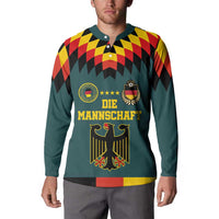Custom Germany Football 2024 Go Champion Button Sweatshirt Design 90s Style Away Color - Wonder Print Shop